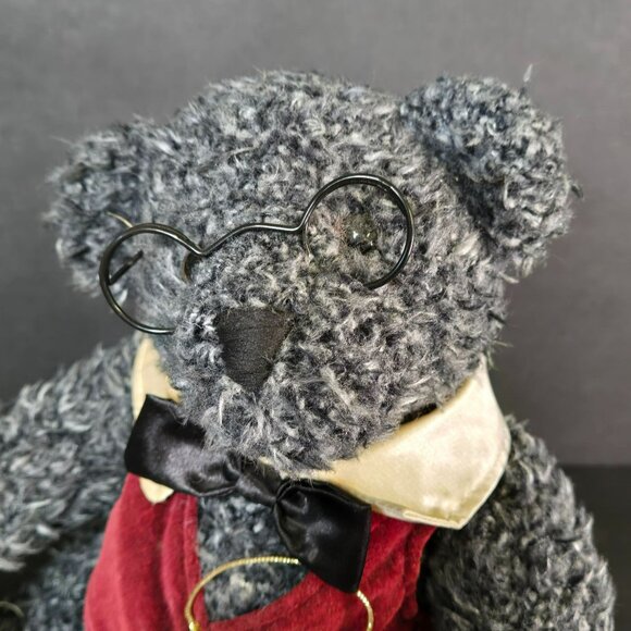 DanDee Smokey Scruffy Teddy Bear 10" Plush W/ Pocket Watch Vest Glasses Bowtie - Picture 2 of 12